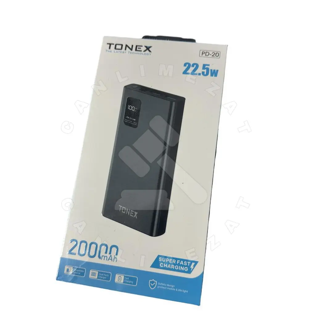 Tonex 20.000 Mah Powerbank Hızlı Şarj Destekli