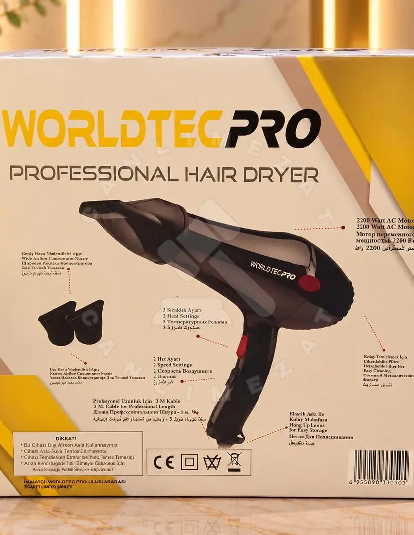 Worldtec pro saç kurutma makinesi