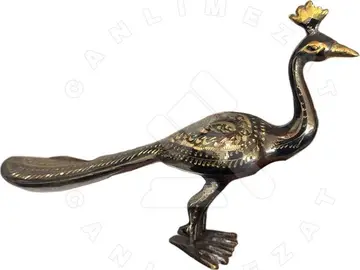 Prinç el işlemeli dekoratif tavuz kuşu uzunluk 12cm
