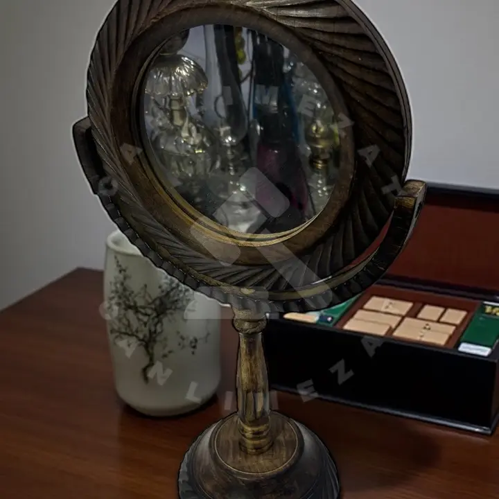 İşlemeli Ahşap ayna fotoğraf 1