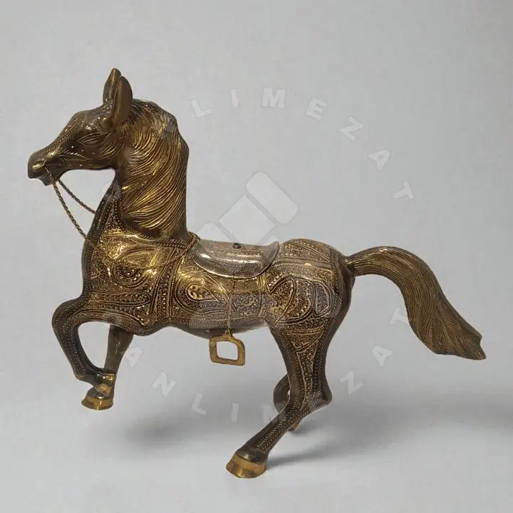 Pirinç döküm biblo at fotoğraf 1